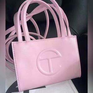 Authentic Small Bubble gum pink Telfar bag